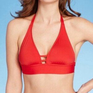 New KONA SOL Red Bikini Triangle Top, Women's Size Small Target Tie Swimwear